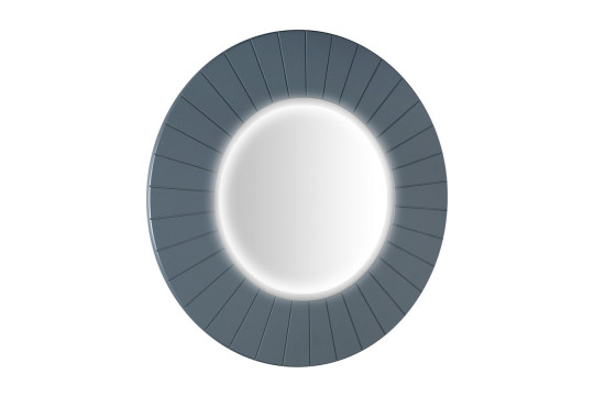 LUMIRO STRIP kulaté zrcadlo s LED osvětlením v rámu ø 75cm, siena
