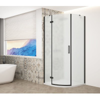 TRINITY BLACK čtvrtkruhový sprchový kout 900x900mm, matné sklo, levé TRINITY BLACK čtvrtkruhový sprchový kout 900x900mm, matné sklo, levé