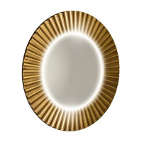 PRIDE kulaté zrcadlo s LED osvětlením v rámu ø 75cm, bronz PRIDE kulaté zrcadlo s LED osvětlením v rámu ø 75cm, bronz