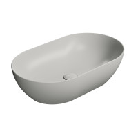 PURA keramické umyvadlo na desku 60x37cm, cenere mat PURA keramické umyvadlo na desku 60x37cm, cenere mat