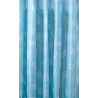 Sprchový závěs 180x200cm, polyester, modrá, mušle Sprchový závěs 180x200cm, polyester, modrá, mušle