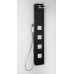 SPIRIT SQUARE termostatický sprchový panel nástěnný, 250x1550mm, černá