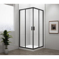 EASY BLACK čtvercová sprchová zástěna 900x900mm, čiré sklo EASY BLACK čtvercová sprchová zástěna 900x900mm, čiré sklo