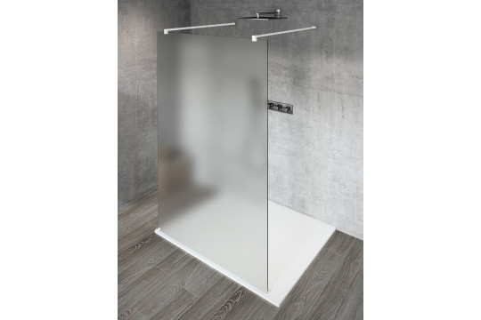VARIO WHITE jednodílná sprchová zástěna do prostoru, matné sklo, 1100 mm