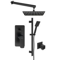 SPY podomítkový sprchový set s pákovou baterií, 2 výstupy, černá mat SPY podomítkový sprchový set s pákovou baterií, 2 výstupy, černá mat