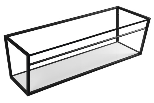 SKA Konstrukce pod umyvadlo/desku 1200 mm černá mat, s bílou MDF policí