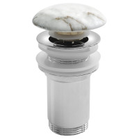 Umyvadlová výpust 5/4“, click-clack, keramická zátka, 10-50mm, bianco carrara Umyvadlová výpust 5/4“, click-clack, keramická zátka, 10-50mm, bianco carrara