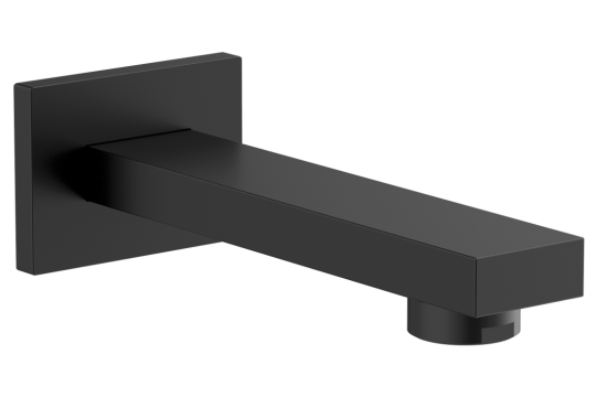 Nástěnná výtoková hubice, hranatá, 160mm, černá mat Nástěnná výtoková hubice, hranatá, 160mm, černá mat
