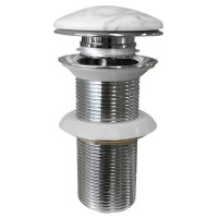 BLOK umyvadlová výpust 5/4“, click-clack, zátka bílá carrara, mat BLOK umyvadlová výpust 5/4“, click-clack, zátka bílá carrara, mat