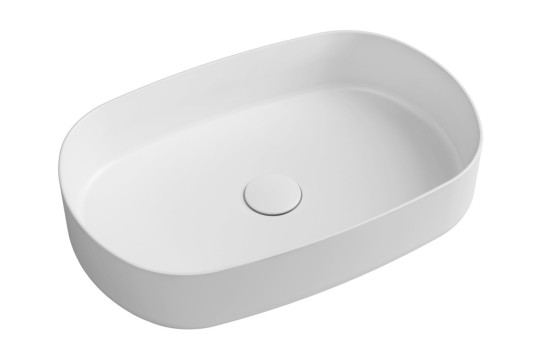 INFINITY OVAL keramické umyvadlo na desku, 55x36 cm, bílá mat INFINITY OVAL keramické umyvadlo na desku, 55x36 cm, bílá mat