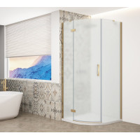TRINITY GOLD MATT čtvrtkruhový sprchový kout 900x900mm, matné sklo, levé TRINITY GOLD MATT čtvrtkruhový sprchový kout 900x900mm, matné sklo, levé