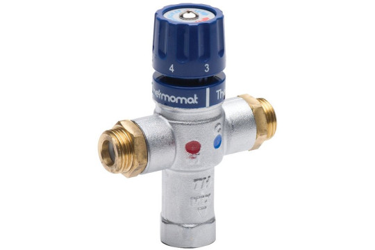 Termostatický směšovač, 1/2', 30-60 stupňů, zpětné klapky Termostatický směšovač, 1/2', 30-60 stupňů, zpětné klapky