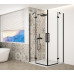TRINITY BLACK čtvercový sprchový kout 1200x1200mm, rohový vstup, čiré sklo