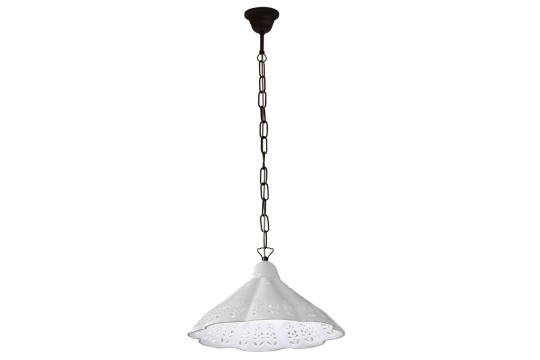 LAMPEDUSA závěsné svítidlo E27, 60W, 230V, keramické stínítko, mosazný řetěz LAMPEDUSA závěsné svítidlo E27, 60W, 230V, keramické stínítko, mosazný řetěz