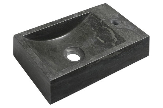 BLOK kamenné umývátko 40x10x22 cm, otvor vpravo, antracit
