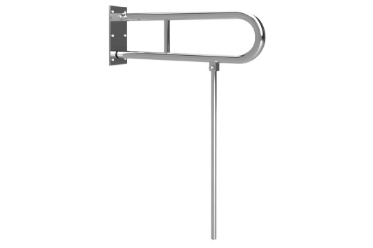 HANDICAP madlo sklopné s opěrnou nohou 600mm, nerez lesk HANDICAP madlo sklopné s opěrnou nohou 600mm, nerez lesk