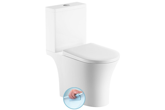 VITO WC kombi, Rimless, spodní/zadní odpad, bílá