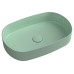 INFINITY OVAL keramické umyvadlo na desku, 55x36 cm, matná zelená mint INFINITY OVAL keramické umyvadlo na desku, 55x36 cm, matná zelená mint