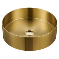 AURUM nerezové umyvadlo, průměr 38 cm, včetně výpusti, zlatá AURUM nerezové umyvadlo, průměr 38 cm, včetně výpusti, zlatá