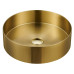 AURUM nerezové umyvadlo, průměr 38 cm, včetně výpusti, zlatá AURUM nerezové umyvadlo, průměr 38 cm, včetně výpusti, zlatá