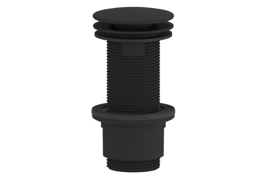 Umyvadlová výpust 5/4“, neuzavíratelná, velká zátka, 10-80mm, ABS/černá mat Umyvadlová výpust 5/4“, neuzavíratelná, velká zátka, 10-80mm, ABS/černá mat