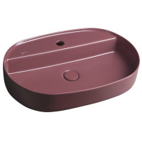 INFINITY OVAL keramické umyvadlo na desku, 60x40 cm, maroon red INFINITY OVAL keramické umyvadlo na desku, 60x40 cm, maroon red
