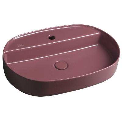 INFINITY OVAL keramické umyvadlo na desku, 60x40 cm, maroon red INFINITY OVAL keramické umyvadlo na desku, 60x40 cm, maroon red