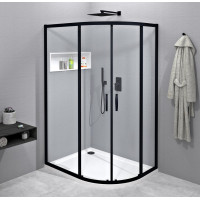 SIGMA SIMPLY BLACK čtvrtkruhová sprchová zástěna 1000x800 mm, R550, čiré sklo SIGMA SIMPLY BLACK čtvrtkruhová sprchová zástěna 1000x800 mm, R550, čiré sklo