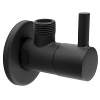 Rohový ventil 1/2"x3/8", kulatý, černá mat Rohový ventil 1/2"x3/8", kulatý, černá mat