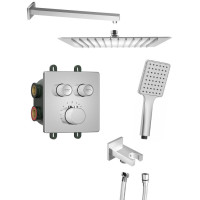 SMART SELECT podomítkový sprchový set s termostatickou baterií, 2 výstupy, vyústění, chrom SMART SELECT podomítkový sprchový set s termostatickou baterií, 2 výstupy, vyústění, chrom