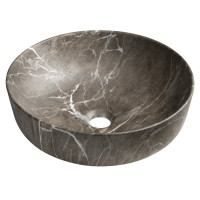 RONDEA keramické umyvadlo na desku Ø 41cm, breccia mramor