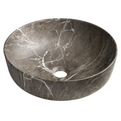 RONDEA keramické umyvadlo na desku Ø 41cm, breccia mramor