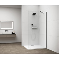 ESCA BLACK MATT jednodílná sprchová zástěna k instalaci ke stěně, sklo čiré, 1500 mm ESCA BLACK MATT jednodílná sprchová zástěna k instalaci ke stěně, sklo čiré, 1500 mm