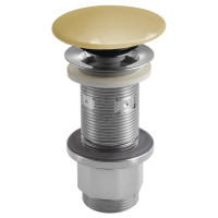 Umyvadlová výpust 5/4“, click-clack, betonová zátka, 10-80mm, žlutá pololesk Umyvadlová výpust 5/4“, click-clack, betonová zátka, 10-80mm, žlutá pololesk