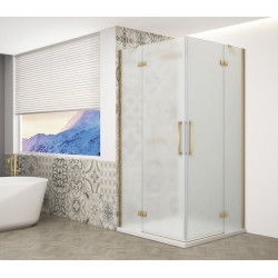 TRINITY GOLD MATT čtvercový sprchový kout 1000x1000mm, rohový vstup, matné sklo