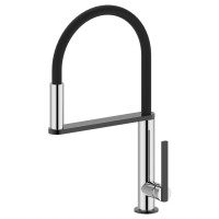 NIMOA stojánková dřezová baterie se sprškou, chrom/gun metal NIMOA stojánková dřezová baterie se sprškou, chrom/gun metal