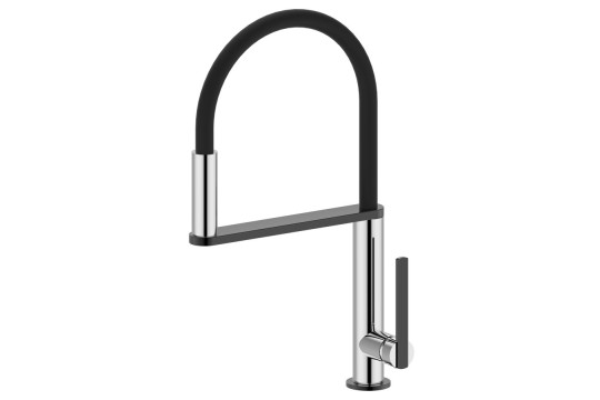 NIMOA stojánková dřezová baterie se sprškou, chrom/gun metal NIMOA stojánková dřezová baterie se sprškou, chrom/gun metal
