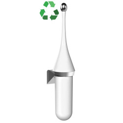ECOLORED WC štětka závěsná, ABS, Soft Touch, bílá