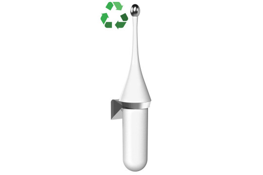 ECOLORED WC štětka závěsná, ABS, Soft Touch, bílá