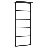 SKA nástěnný sušák ručníků s policí 454x1184x252mm, černá mat SKA nástěnný sušák ručníků s policí 454x1184x252mm, černá mat