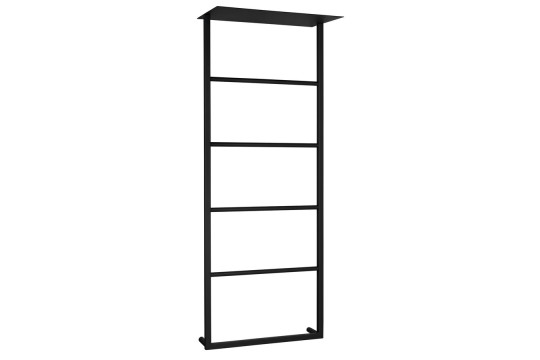 SKA nástěnný sušák ručníků s policí 454x1184x252mm, černá mat