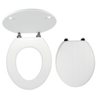 WC sedátko, MDF bílá, panty kov-chrom WC sedátko, MDF bílá, panty kov-chrom