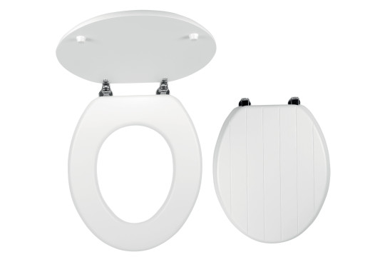 WC sedátko, MDF bílá, panty kov-chrom WC sedátko, MDF bílá, panty kov-chrom