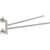 X-STEEL otočný držák na ručníky dvojitý 420mm, broušená nerez (104204105) X-STEEL otočný držák na ručníky dvojitý 420mm, broušená nerez (104204105)
