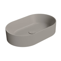 KUBE X keramické umyvadlo na desku, 60x37cm, oválné, tortora mat KUBE X keramické umyvadlo na desku, 60x37cm, oválné, tortora mat