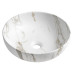 RONDANE keramické umyvadlo na desku Ø 41cm, bianco carrara RONDANE keramické umyvadlo na desku Ø 41cm, bianco carrara