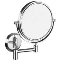 Kosmetické zrcátko závěsné, Ø 140mm, oboustranné, chrom