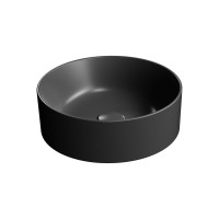 KUBE X keramické umyvadlo na desku, průměr 40cm, černá mat KUBE X keramické umyvadlo na desku, průměr 40cm, černá mat