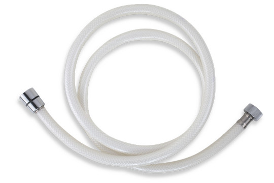 Plastová hadice 150 cm bílá-chrom Plastová hadice 150 cm bílá-chrom