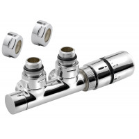 TWIN připojovací sada ventilů termostatická pro středové připojení 50mm, chrom TWIN připojovací sada ventilů termostatická pro středové připojení 50mm, chrom